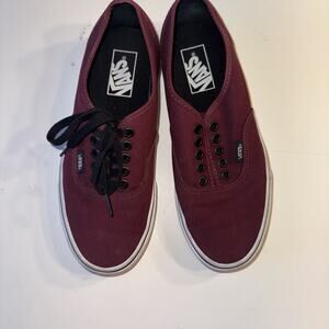 Vans Women Authentic Port Royale/ Red/Black Classic Low Top Shoe Size 8